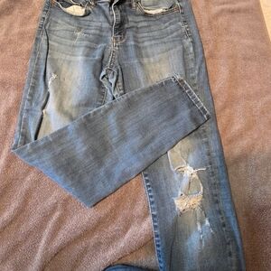 Judy Blue Light Blue Distressed Boyfriend Jeans